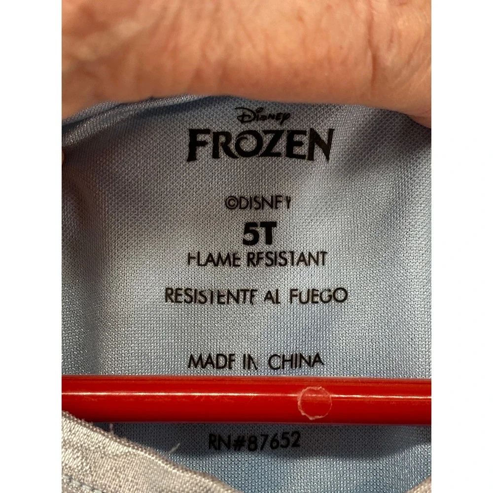 Disney Frozen Elsa‎ Nightgown Toddler Girls 5T Blue Excellent Mesh Overlay Dress